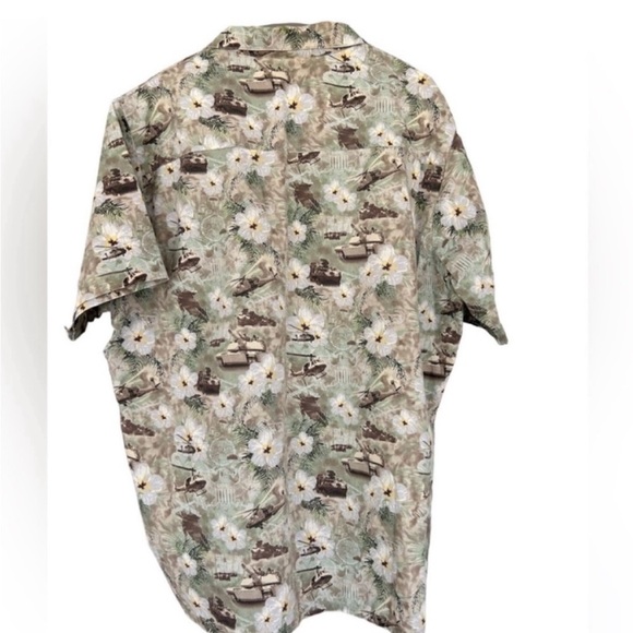 Men's Kamp military army shirt. White and green flowers XXL - Picture 2 of 6
